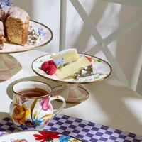 Wildflowers Pink Mini Pedestal Platter