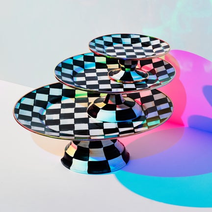Courtly Check Mini Pedestal Platter