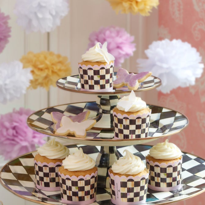 Courtly Check Mini Pedestal Platter image number 3