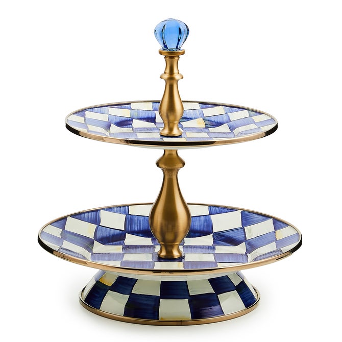 Royal Check Two Tier Sweet Stand image number 0