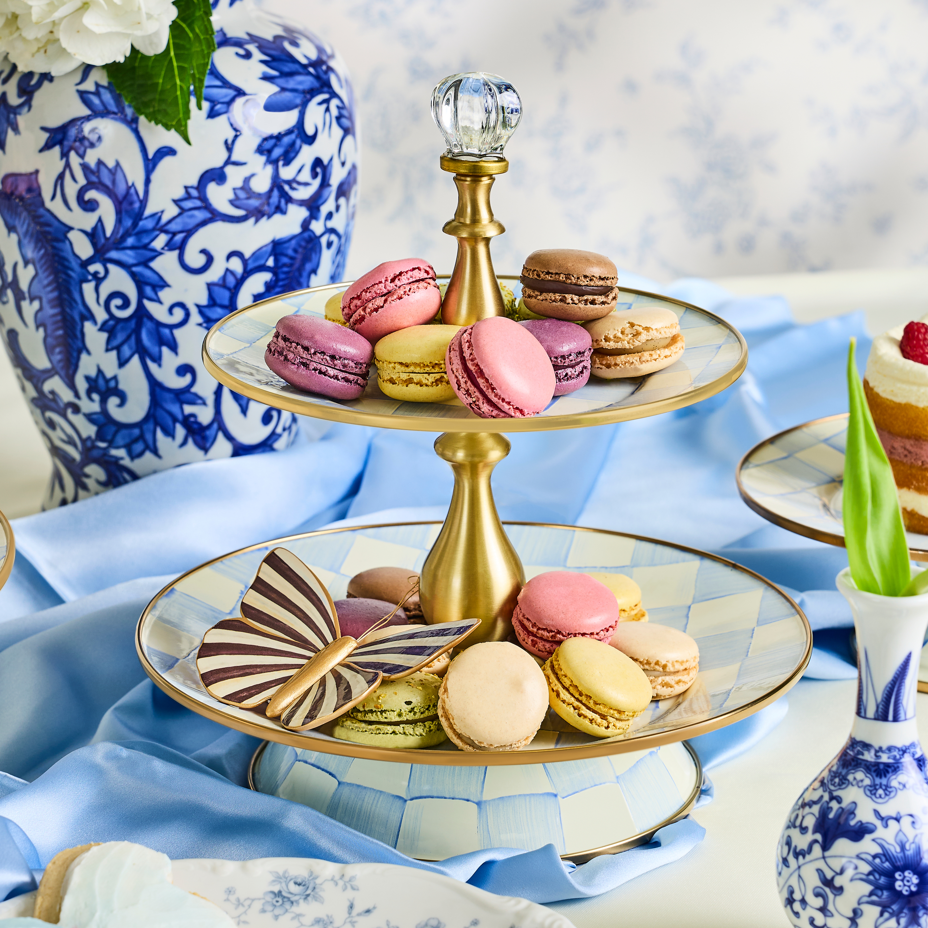 MacKenzie-Childs Sky Check Sweet Stand