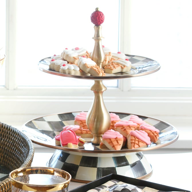 Courtly Check Two Tier Sweet Stand image number 1