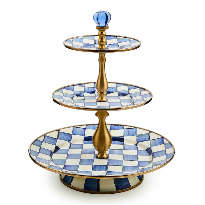 Royal Check Three Tier Sweet Stand image number 0