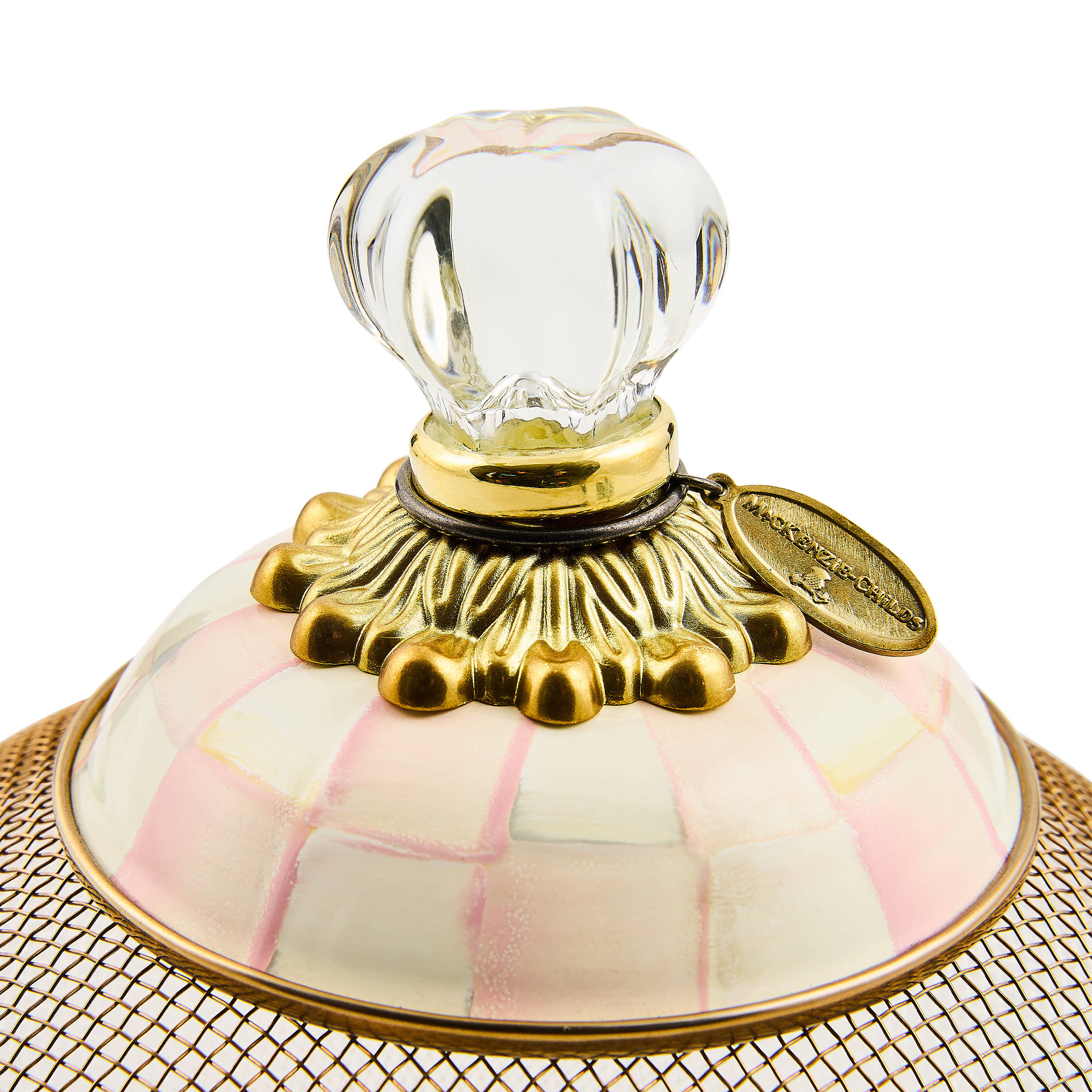MacKenzie-Childs Rosy Check Mesh Dome