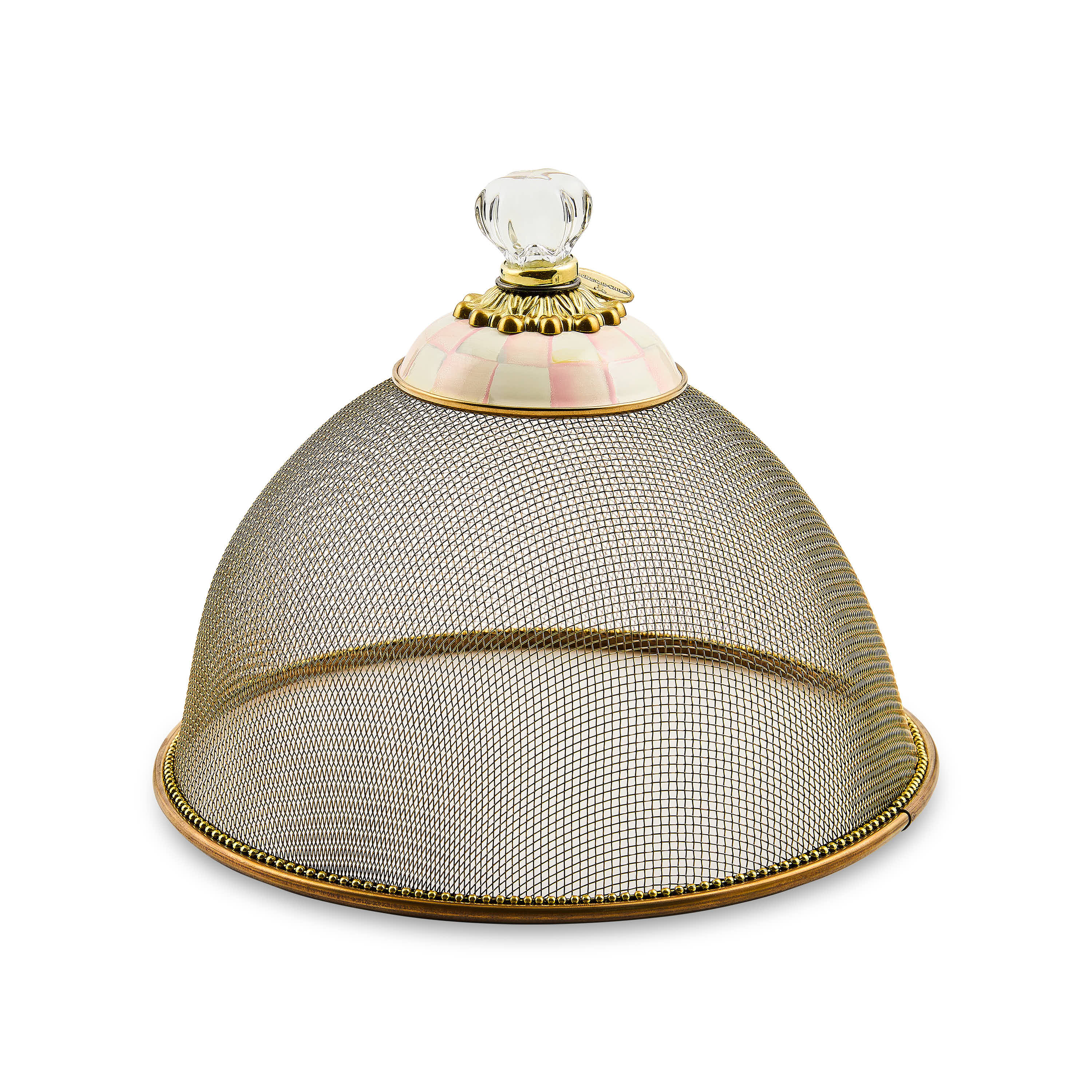 MacKenzie-Childs Rosy Check Mesh Dome - Thumbnail 2