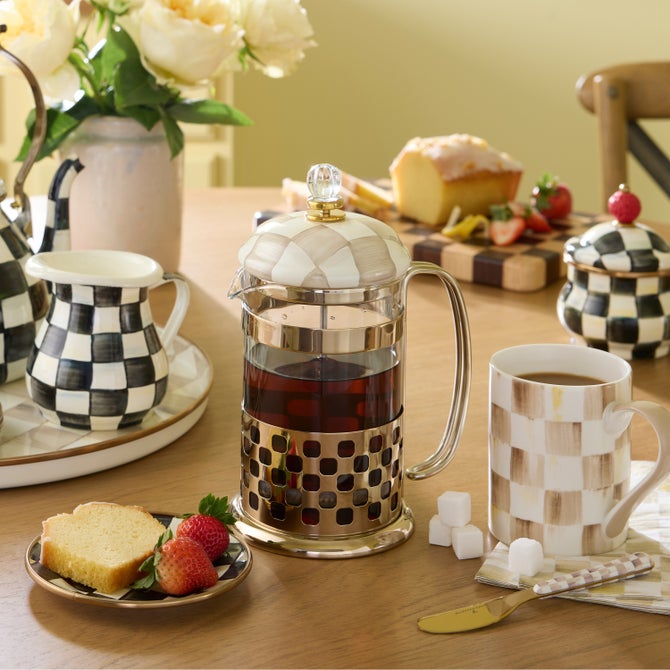 Mocha Check French Press image number 1
