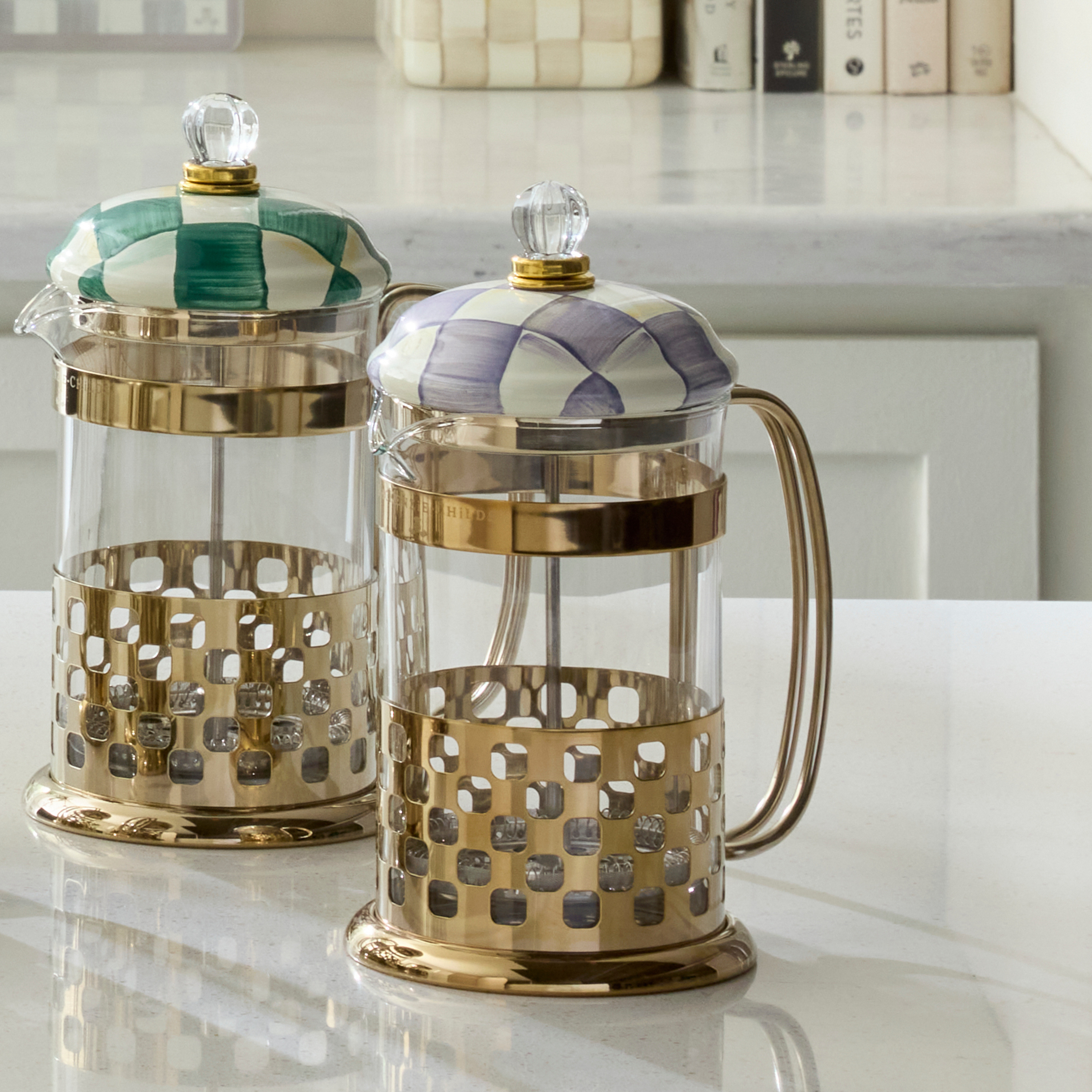 MacKenzie-Childs | Violet Check French Press