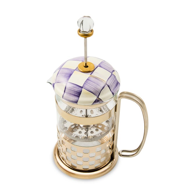 Violet Check French Press image number 3
