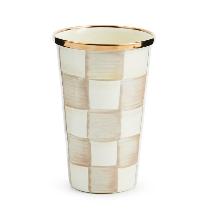 Mocha Check 10 Ounce Tumbler image number 0