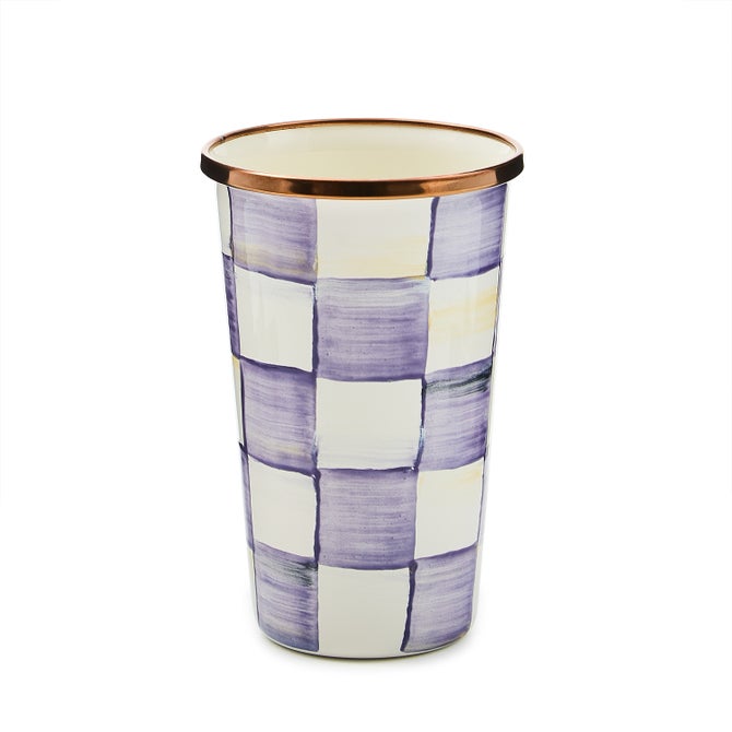 Violet Check 10 Ounce Tumbler image number 0