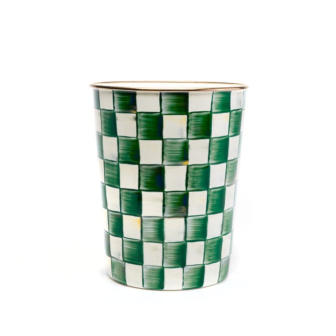 Emerald Check Waste Bin image number 0