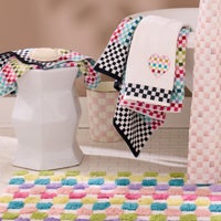 Rosy Check Enamel Bath Collection