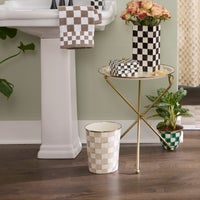 Mocha Check Enamel Bath Collection