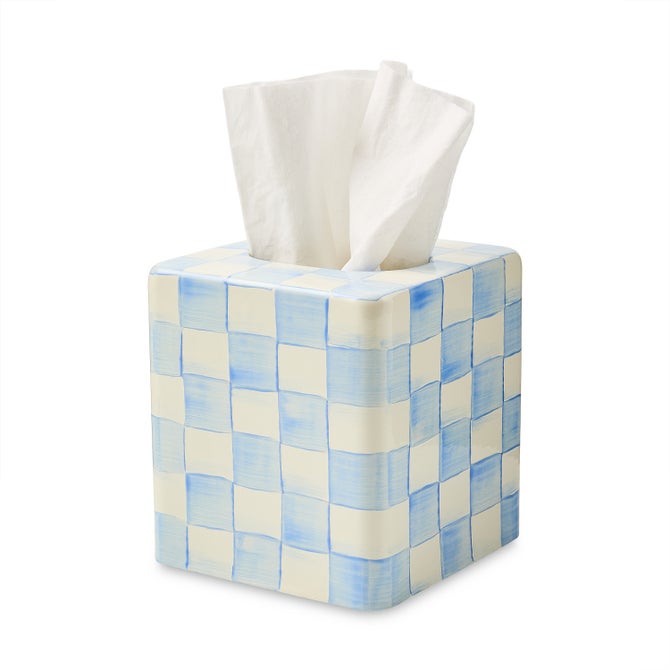 Sky Check Boutique Tissue Box Cover image number 2