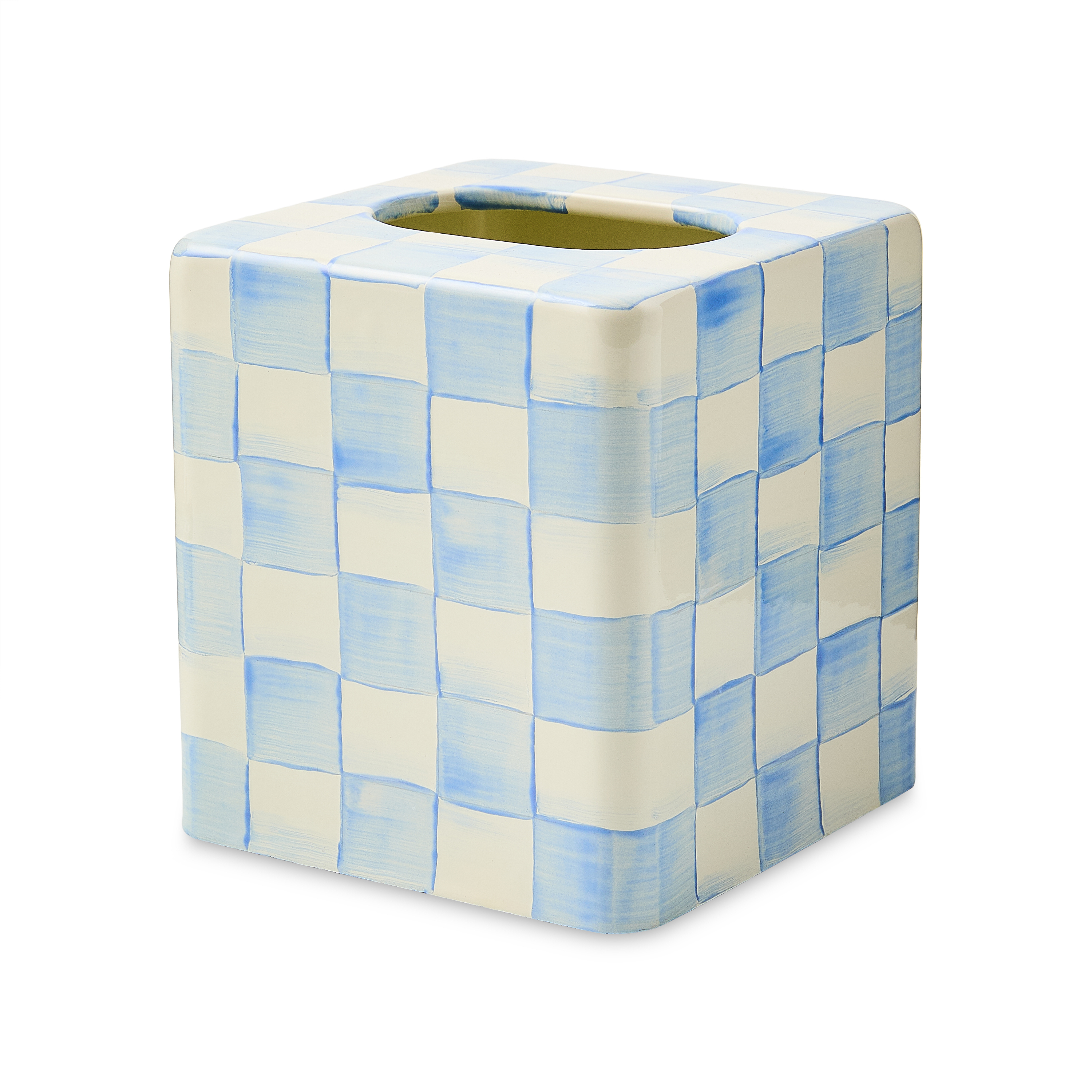 MacKenzie-Childs Sky Check Tissue Box Cover - Thumbnail 3