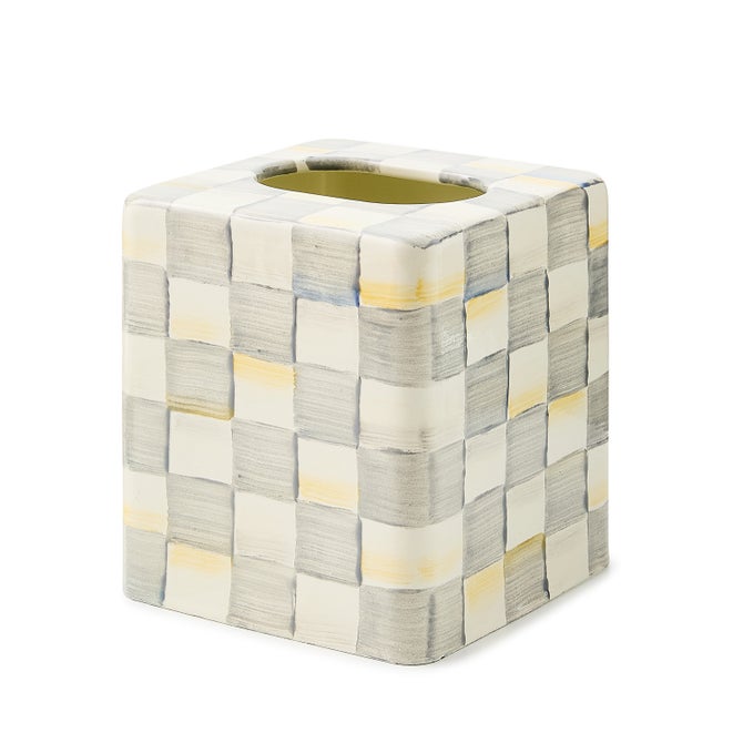 Sterling Check Boutique Tissue Box Cover image number 0