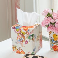 White Flower Market Boutique Tissue Box Cover