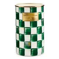 Emerald Check Utensil Holder