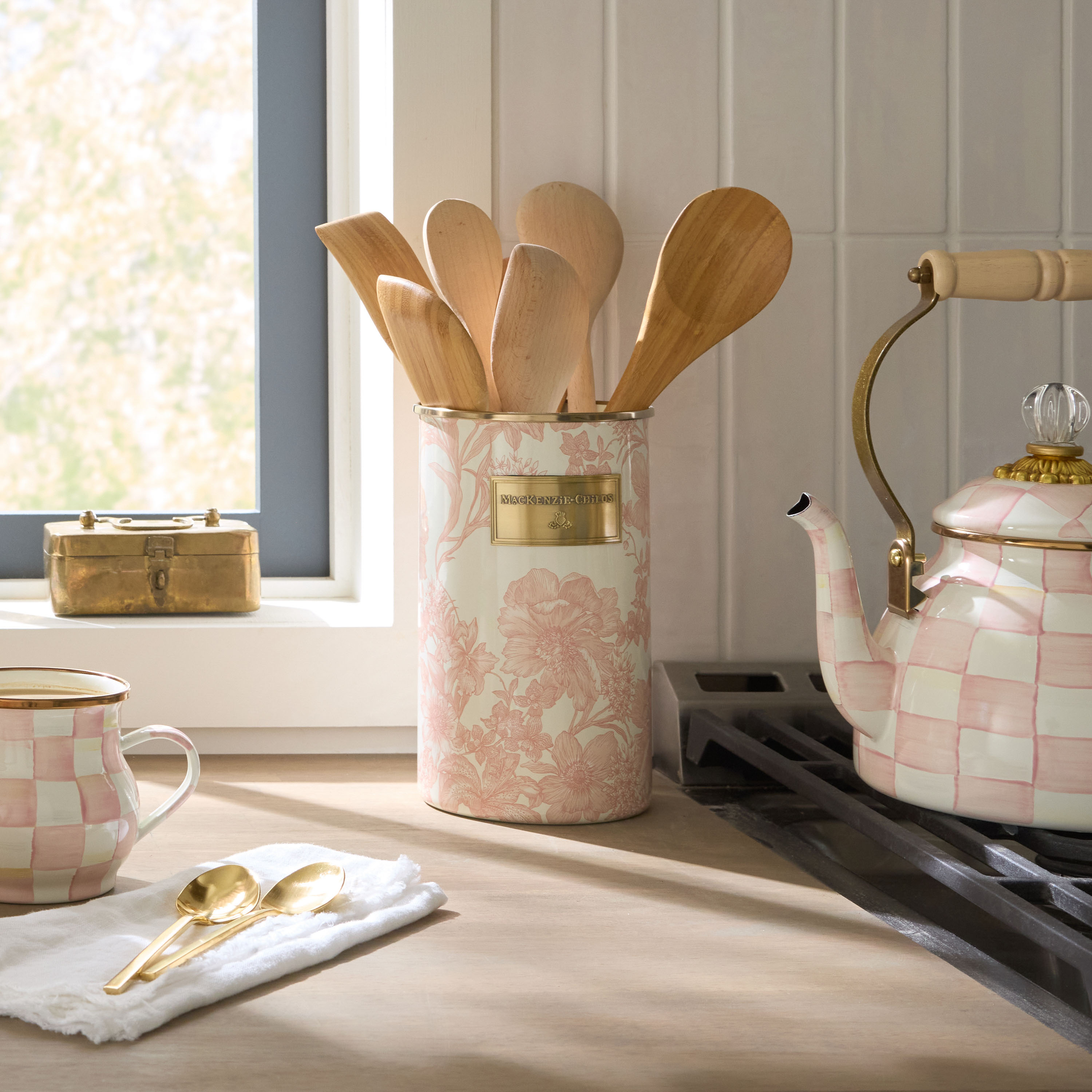 MacKenzie-Childs English Garden Utensil Holder - Thumbnail 2