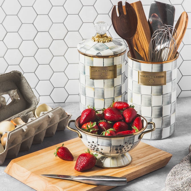 Sterling Check Utensil Holder image number 4