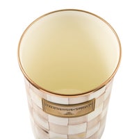 Mocha Check Utensil Holder