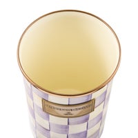 Violet Check Utensil Holder