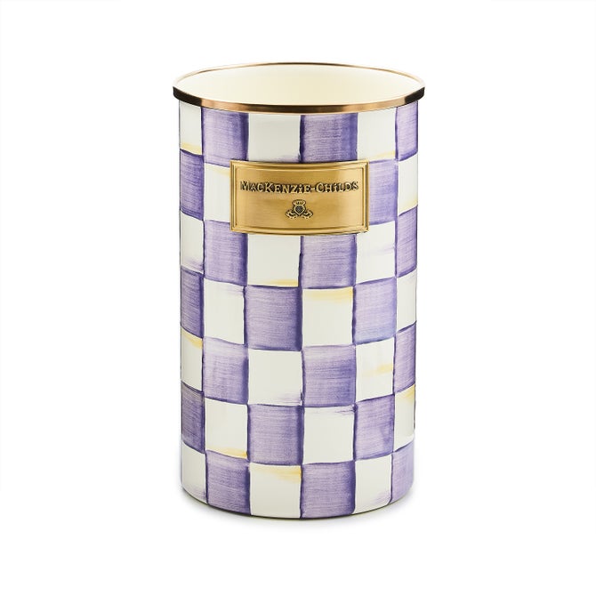 Violet Check Utensil Holder image number 0