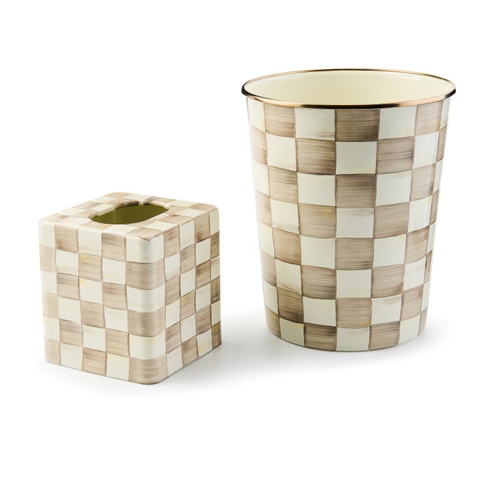 Mocha Check 2 Piece Bath Set image number 0