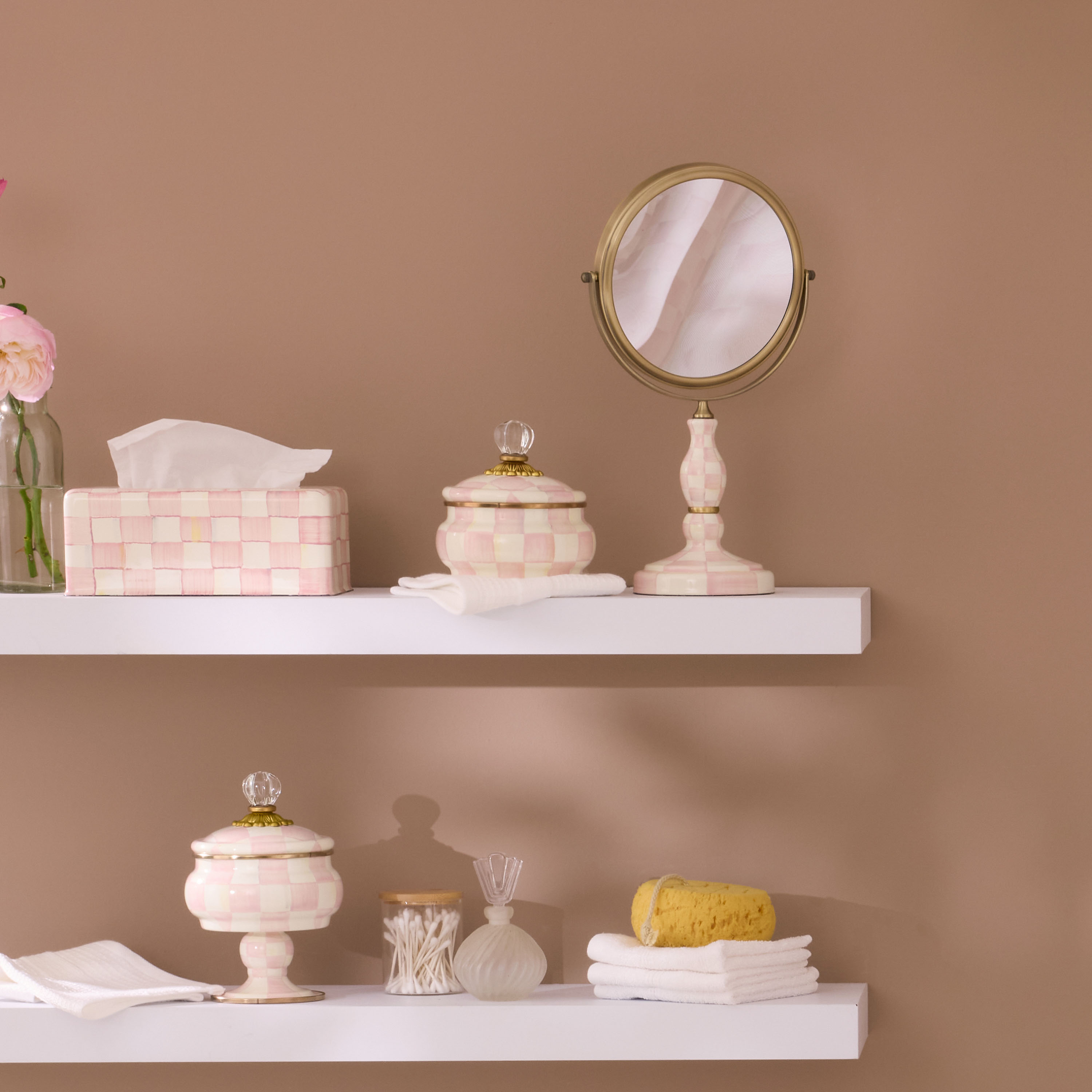 MacKenzie-Childs | Rosy Check Standard Tissue Box Cover