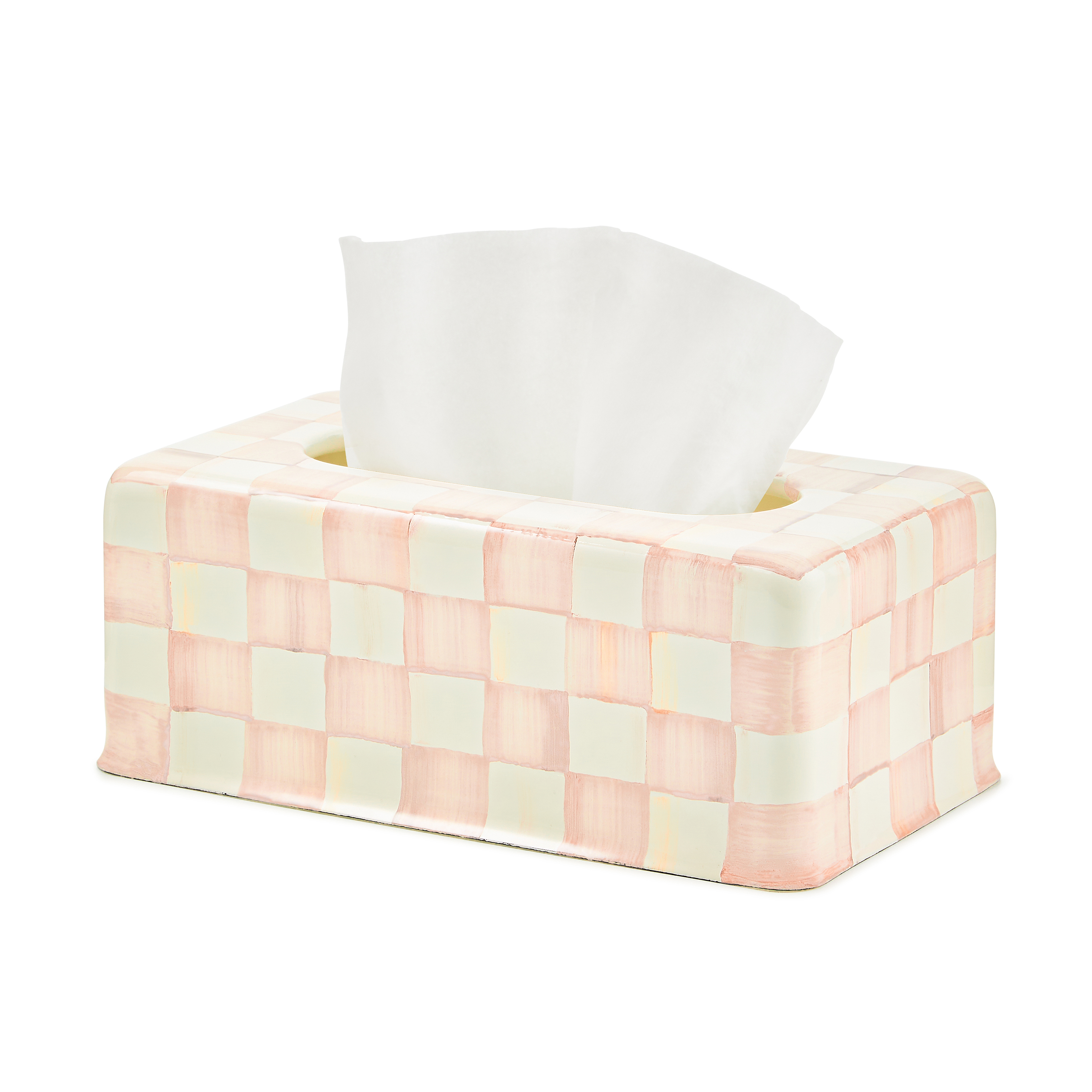 MacKenzie-Childs | Rosy Check Standard Tissue Box Cover