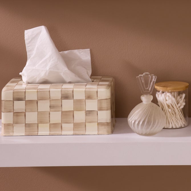 Mocha Check Enamel Bath Collection image number 5