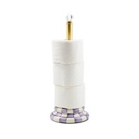 Violet Check Toilet Tissue Storage