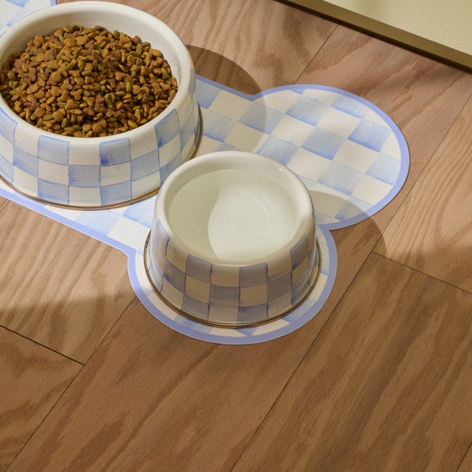Sky Check Medium Pet Dish image number 3