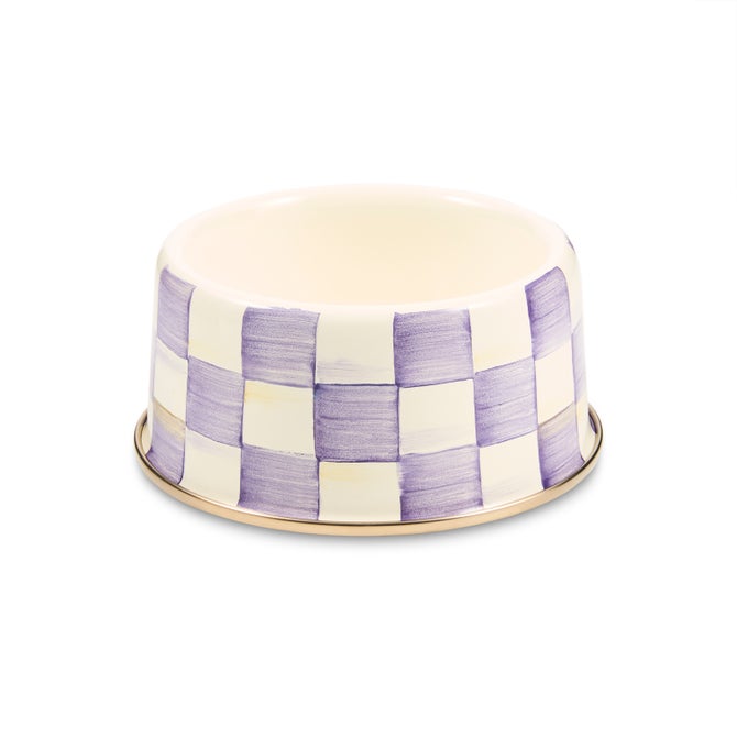 Violet Check Medium Pet Dish image number 0