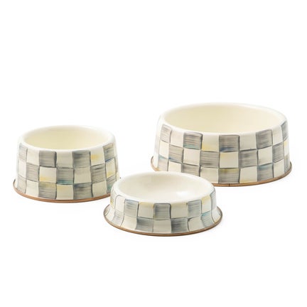 Sterling Check Small Pet Dish