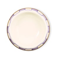 Violet Check Small Pet Dish