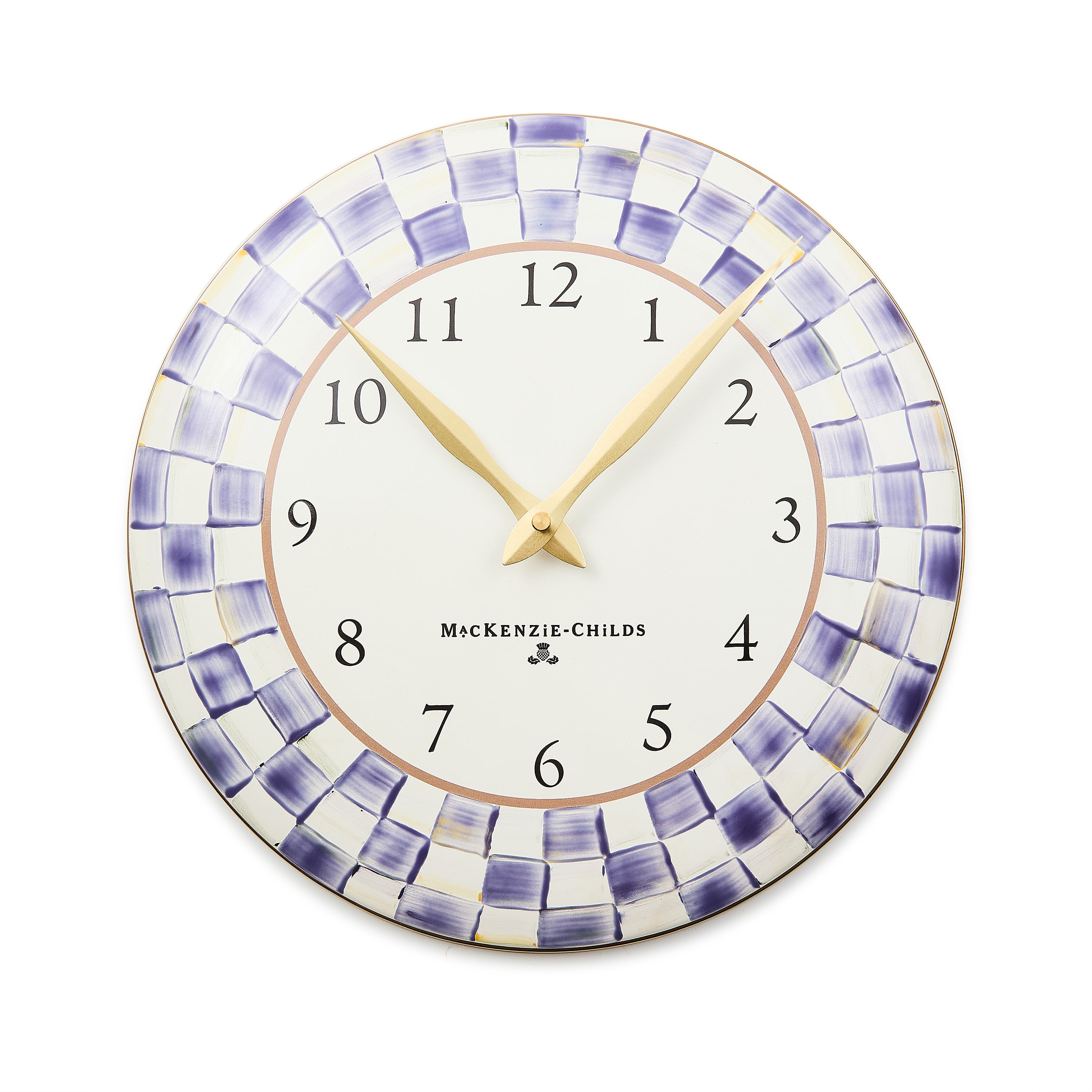 MacKenzie-Childs | Violet Check Wall Clock