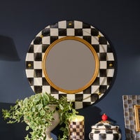 Courtly Check Round Enamel Wall Mirror