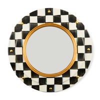Courtly Check Round Enamel Wall Mirror