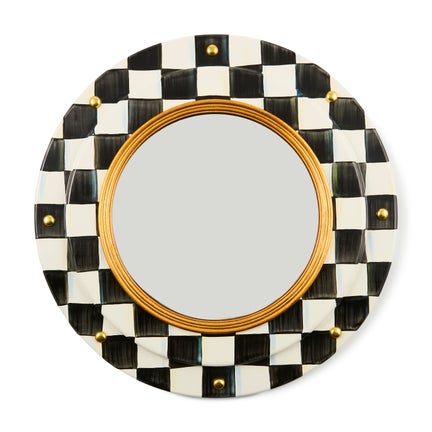 Courtly Check Round Enamel Wall Mirror