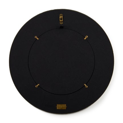 Rosy Check Round Enamel Wall Mirror
