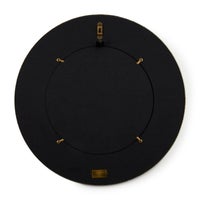 Mocha Check Round Enamel Wall Mirror