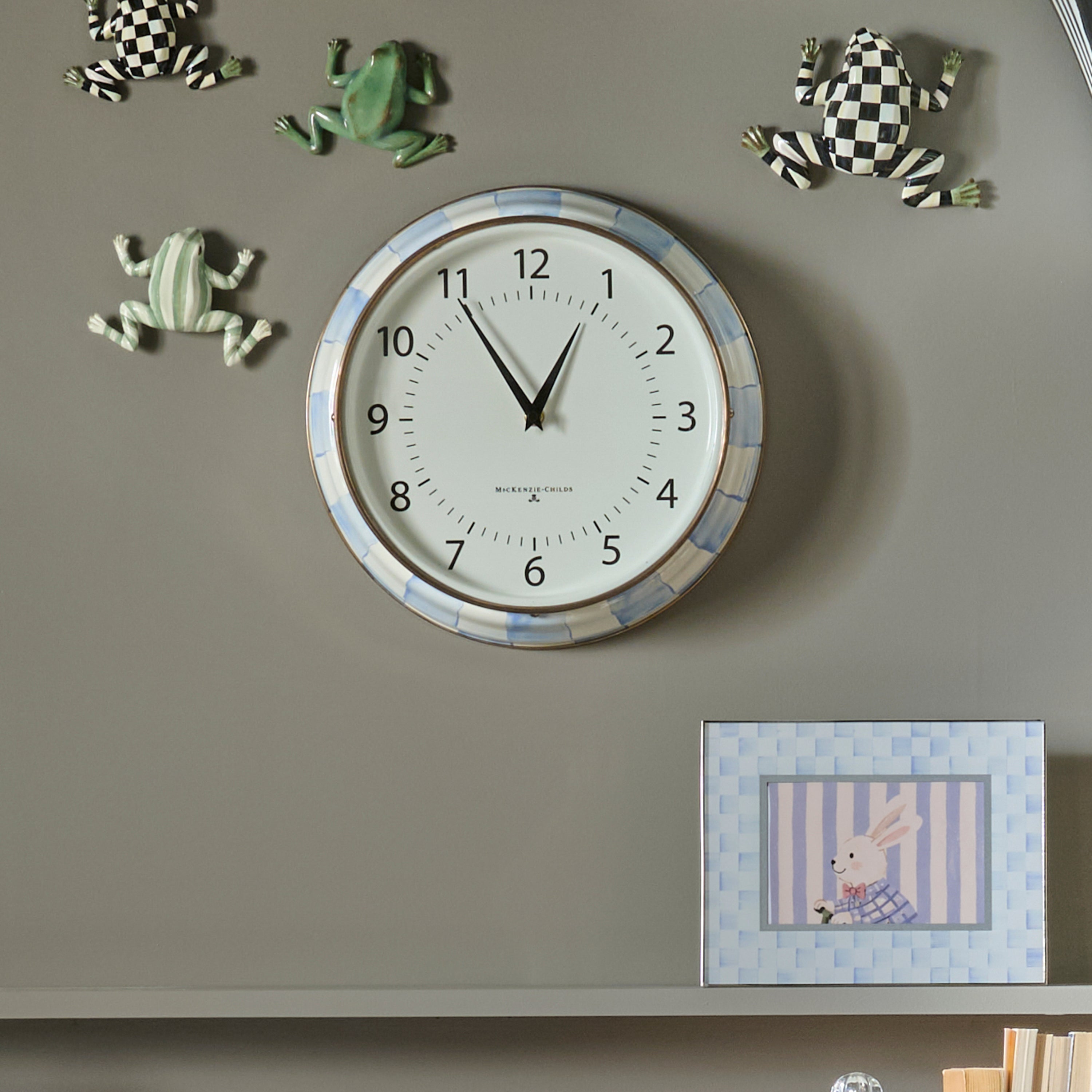 MacKenzie-Childs | Sky Check School Wall Clock
