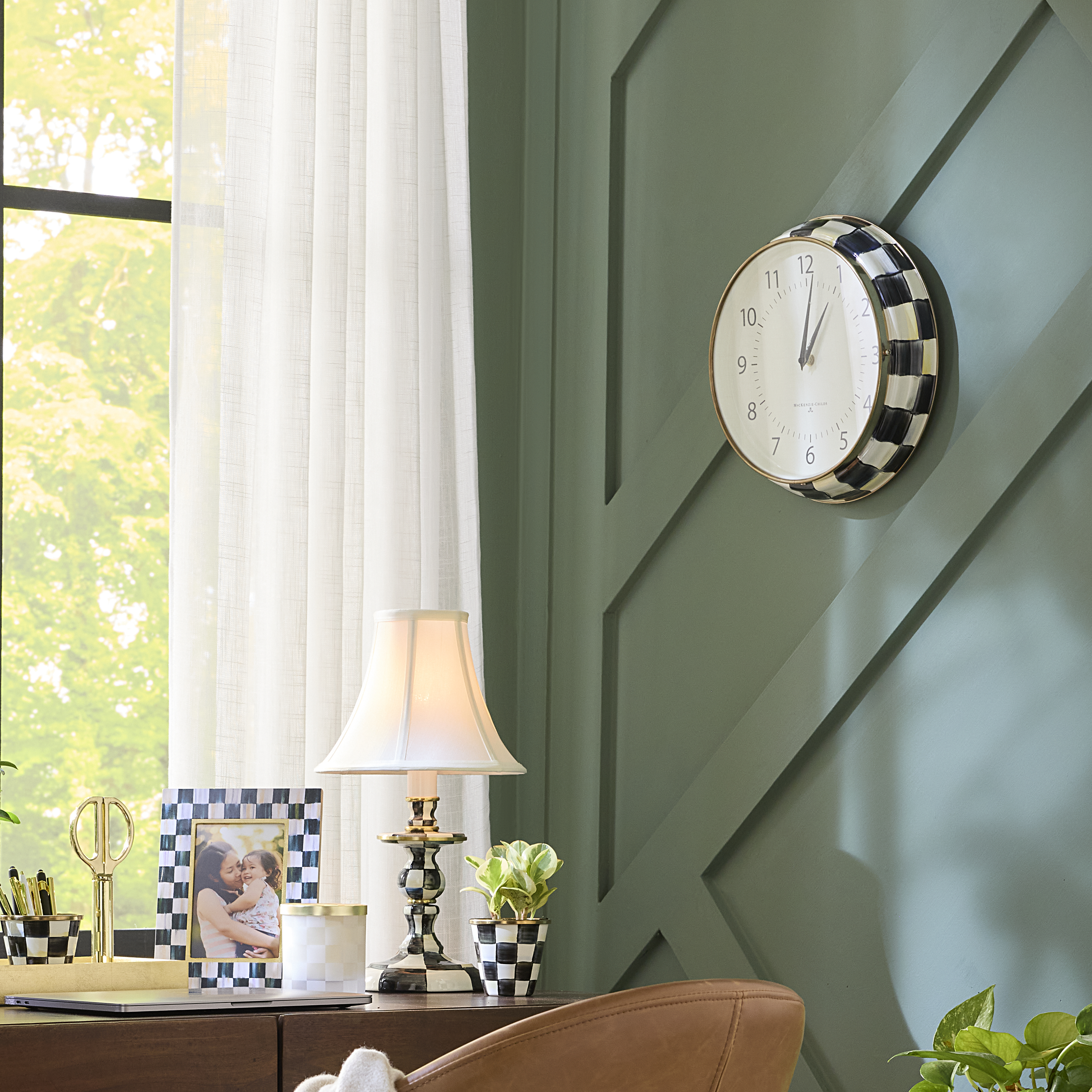 Courtly Check School Wall Clock - Thumbnail 4