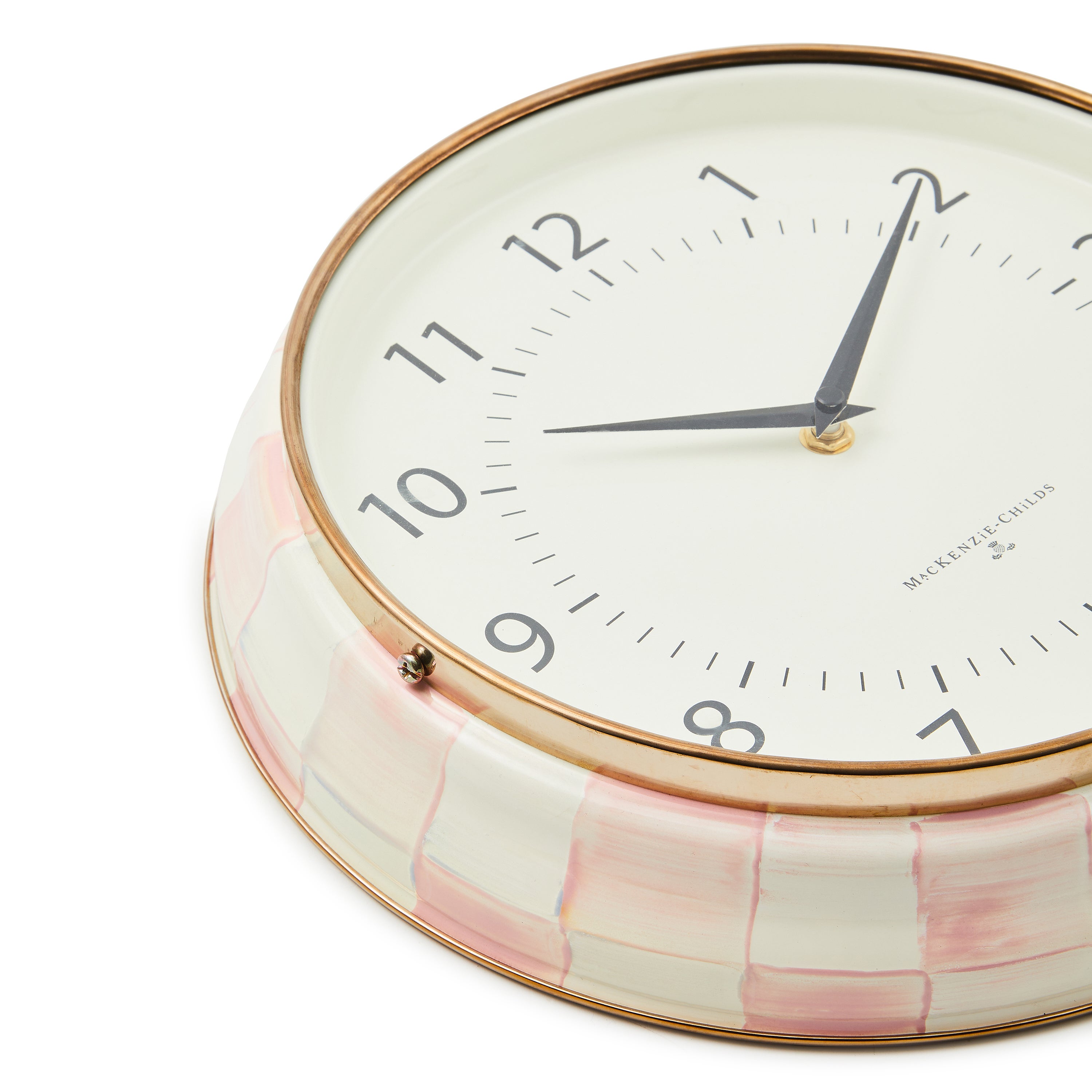 MacKenzie-Childs | Rosy Check School Wall Clock