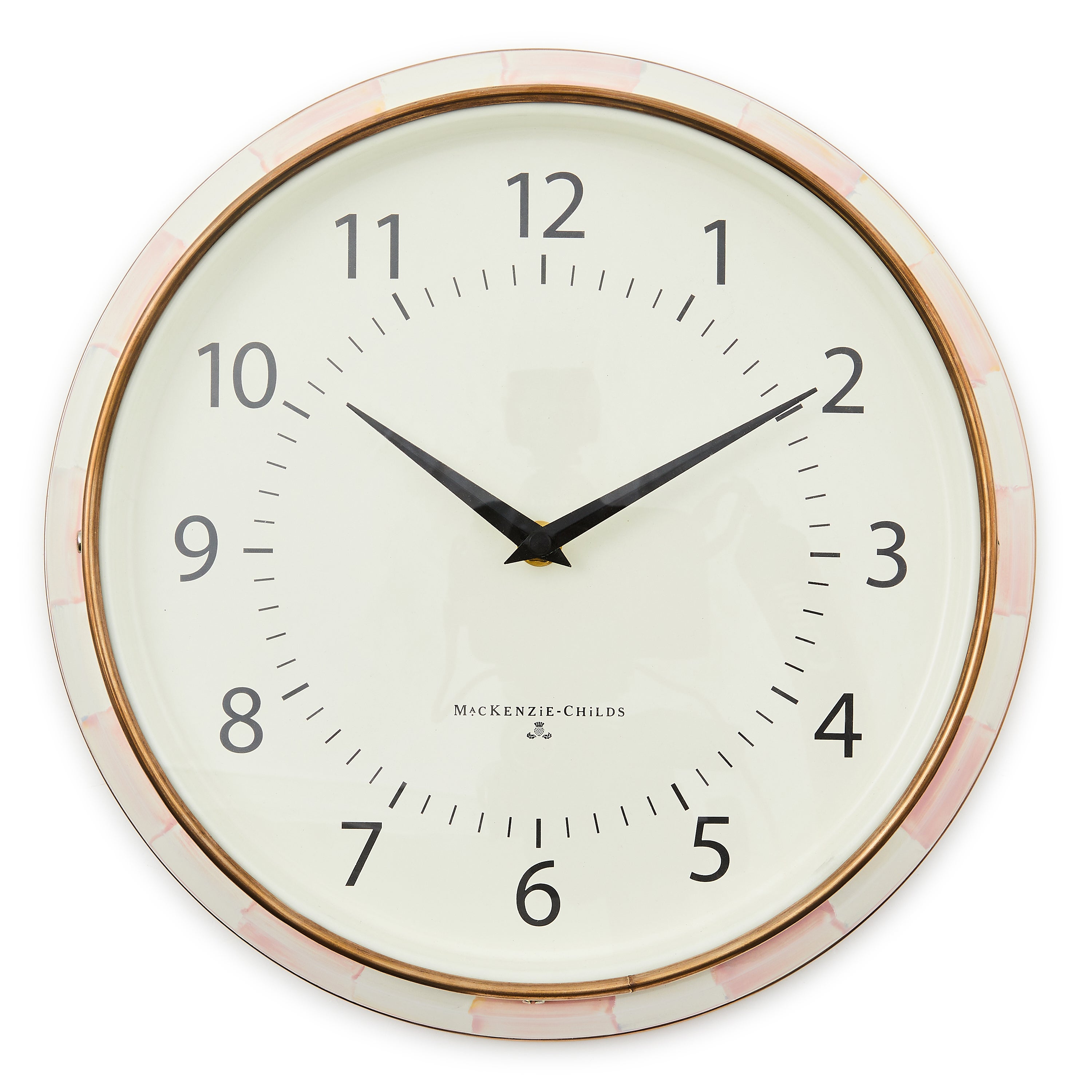 MacKenzie-Childs | Rosy Check School Wall Clock