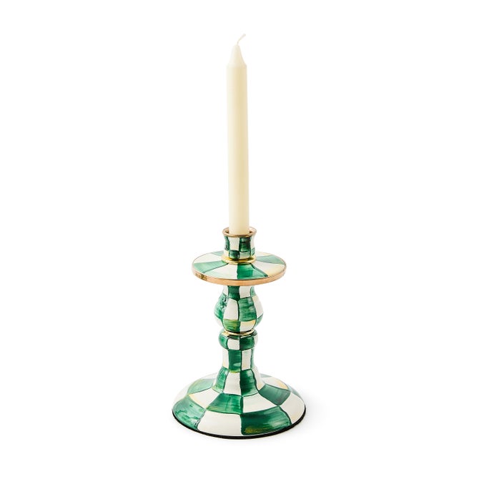 Emerald Check Small Candlestick image number 2