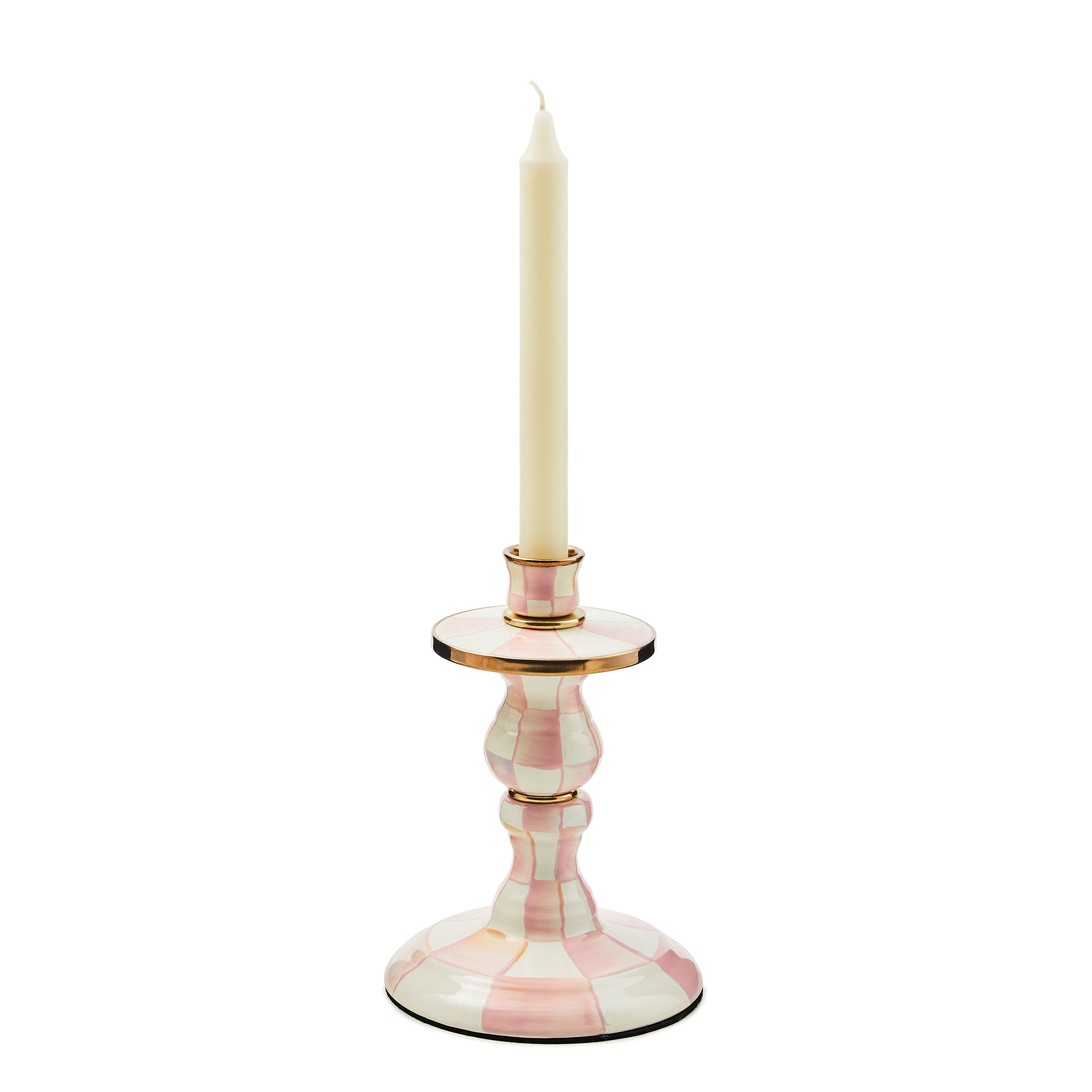 MacKenzie-Childs Rosy Check Candlestick - Thumbnail 2