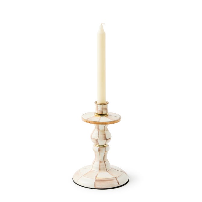 Mocha Check Small Candlestick image number 2