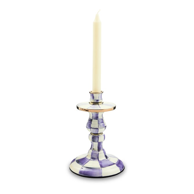 Violet Check Small Candlestick image number 2
